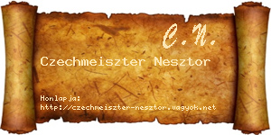 Czechmeiszter Nesztor névjegykártya
